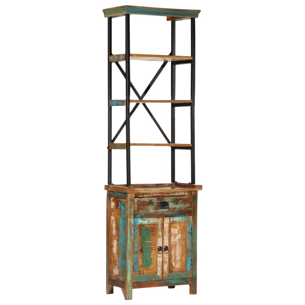 Buffet 55x30x180 cm bois de récupération massif - XIOS