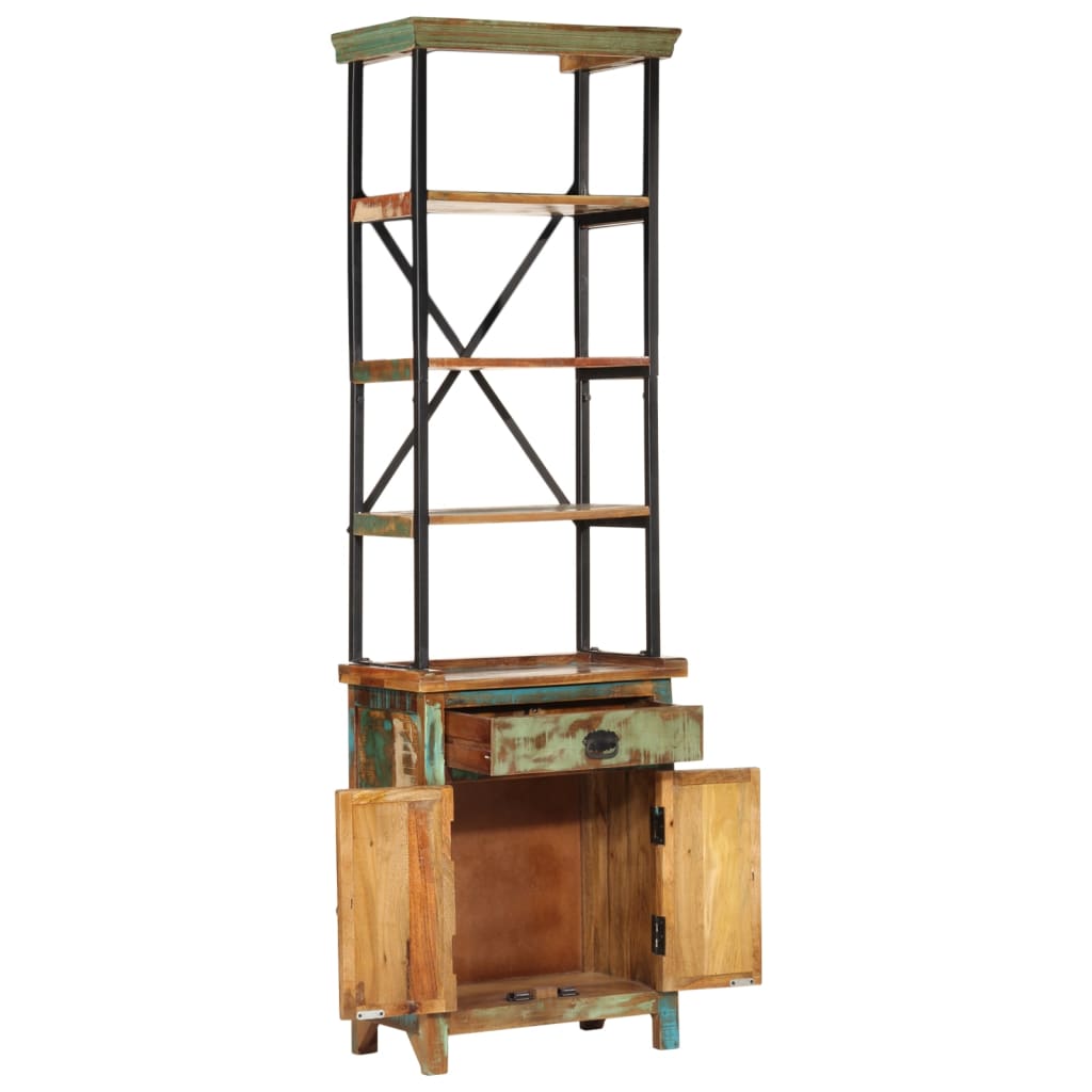 Buffet 55x30x180 cm bois de récupération massif - XIOS