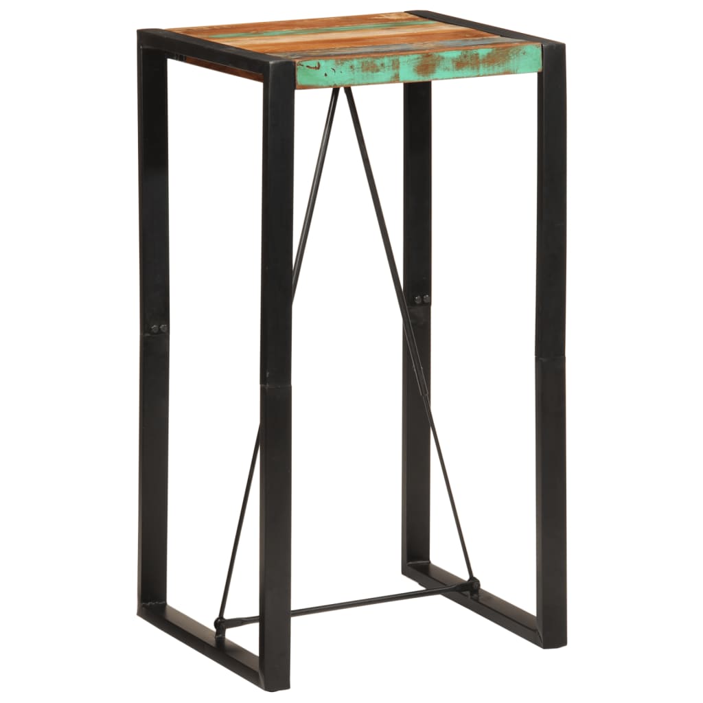 Table de bar 60x55x110 cm bois massif de récupération - XIOS