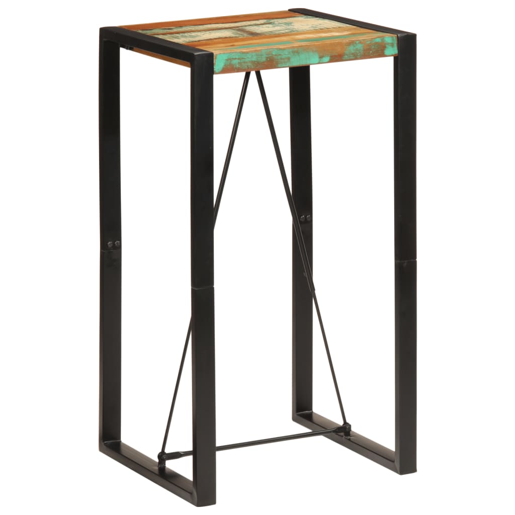 Table de bar 60x55x110 cm bois massif de récupération - XIOS