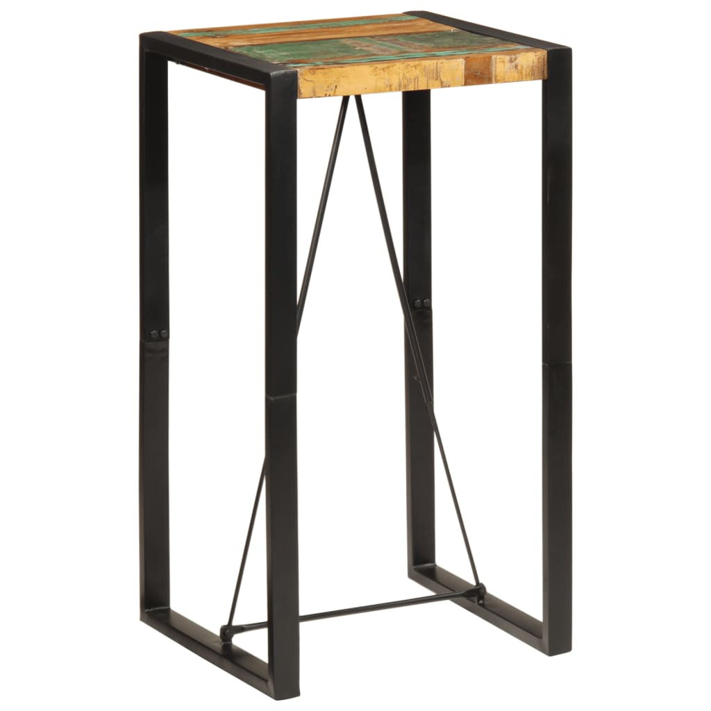 Table de bar 60x55x110 cm bois massif de récupération - XIOS