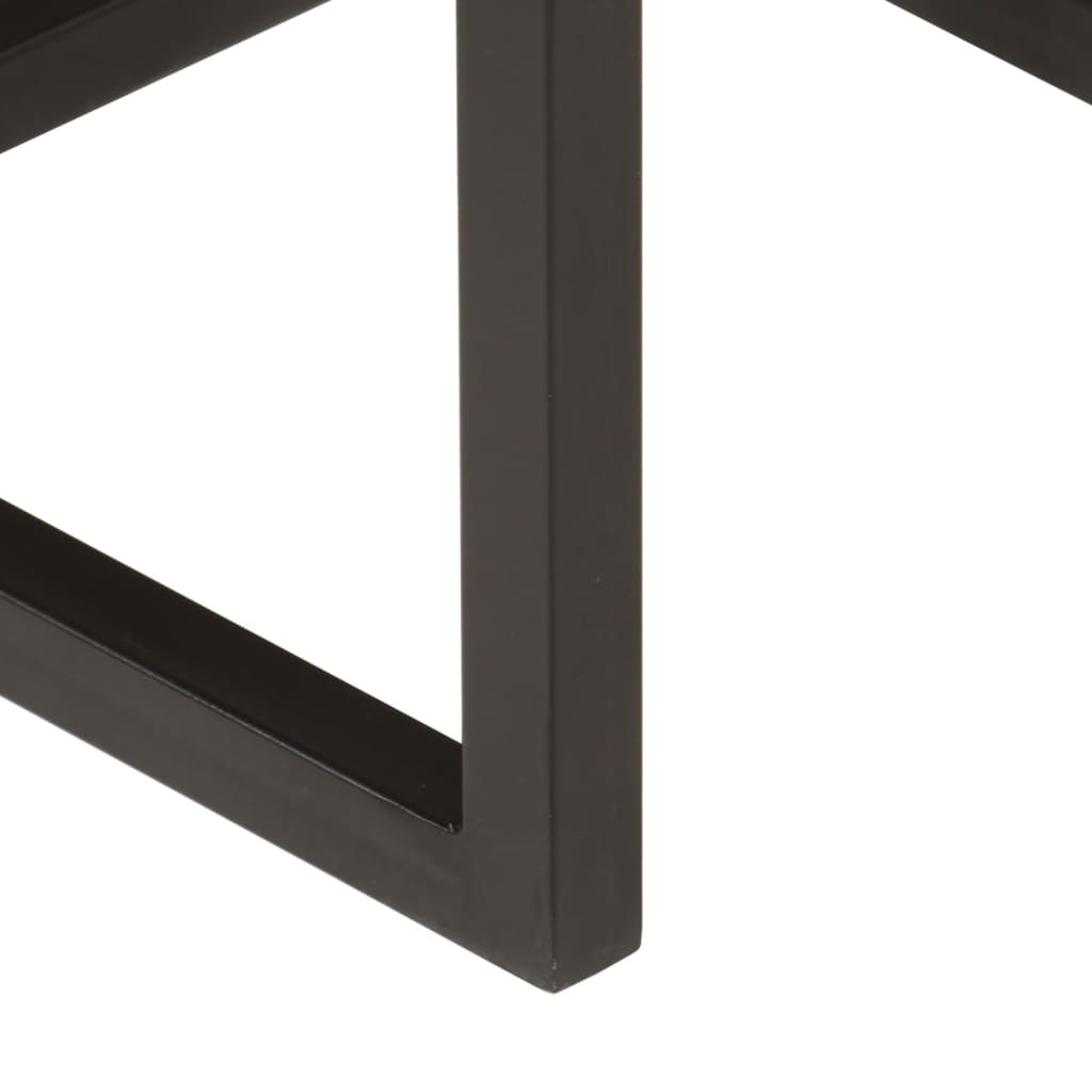 Tables basses gigognes 3 pcs bois massif de manguier et fer - XIOS