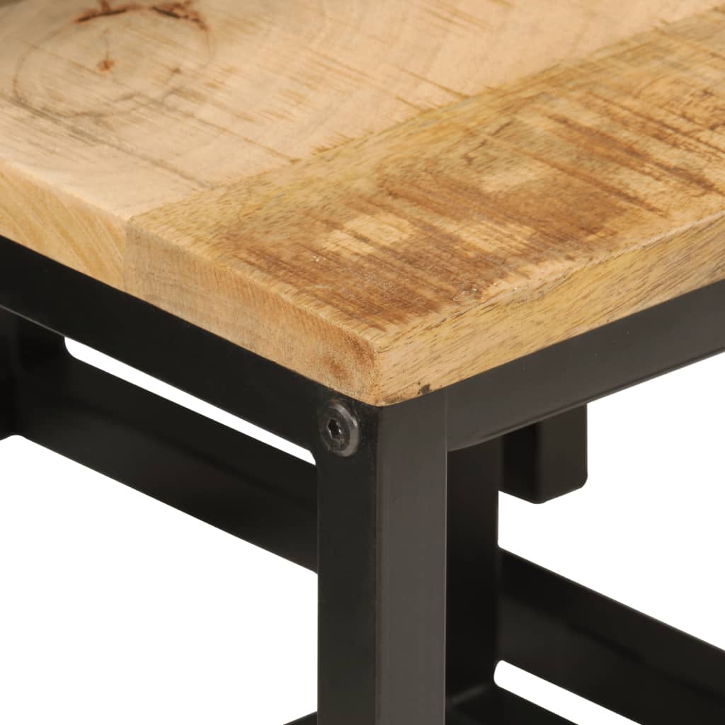 Tables basses gigognes 3 pcs bois massif de manguier et fer - XIOS