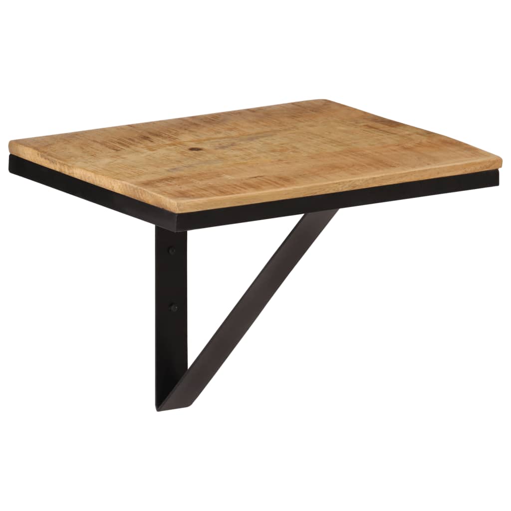 Étagère murale 40x30x32 cm bois massif de manguier et fer - XIOS