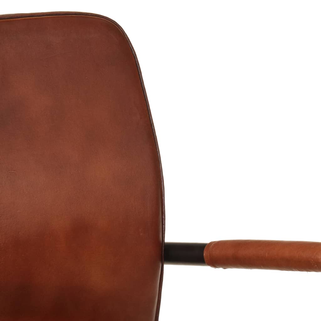 Fauteuil marron cuir véritable - XIOS
