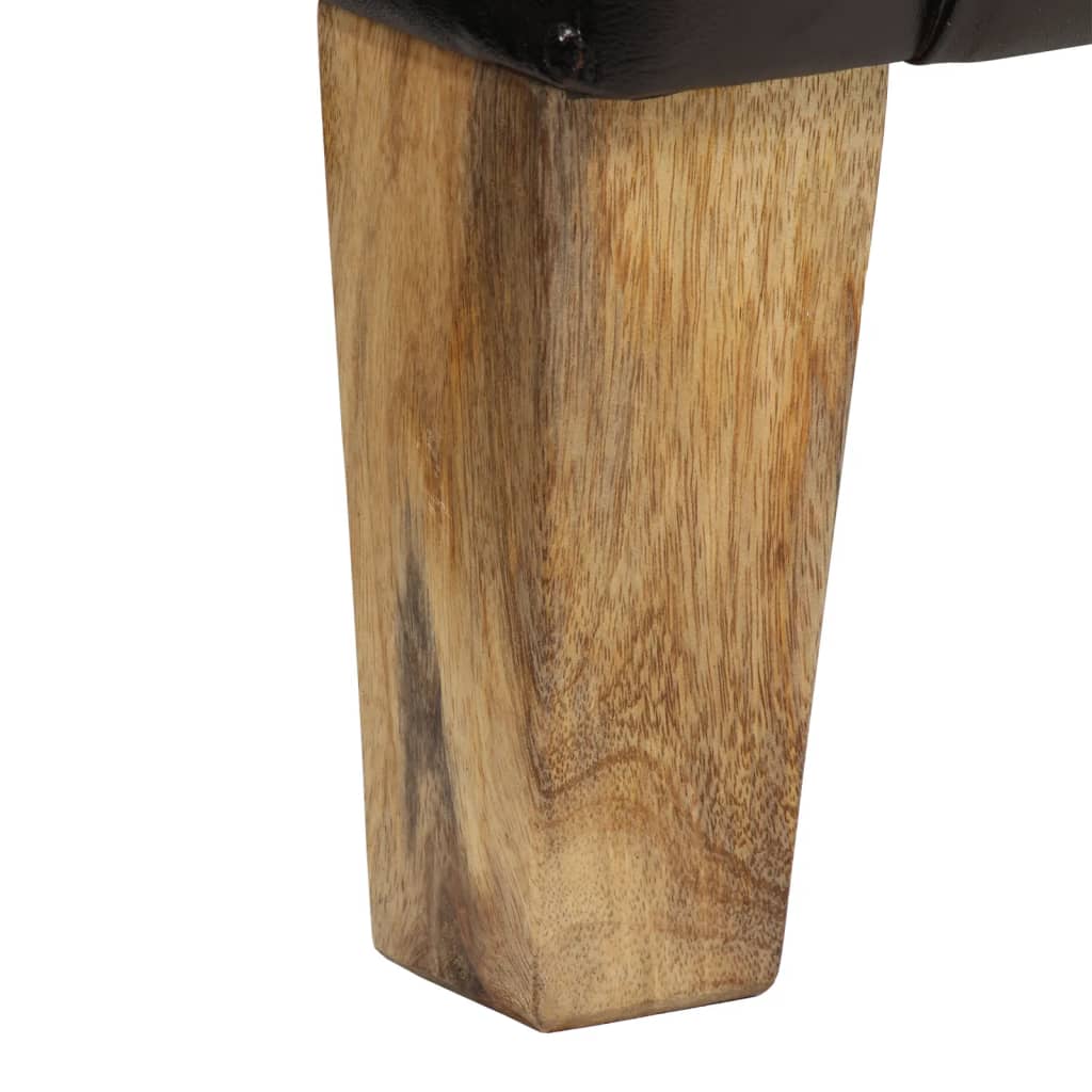 Chaise cabriolet noir cuir véritable - XIOS