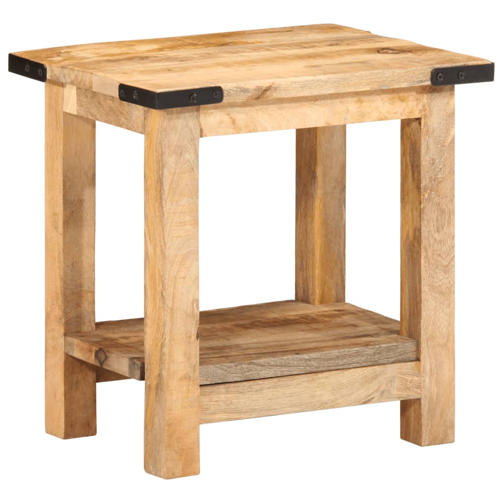 Table d'appoint 40x30x40 cm bois massif de manguier brut - XIOS