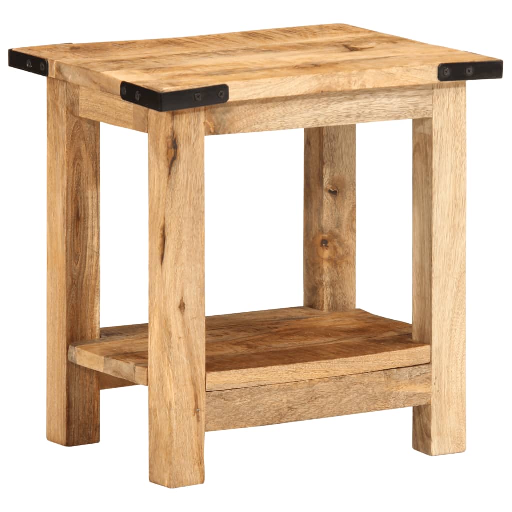 Table d'appoint 40x30x40 cm bois massif de manguier brut - XIOS