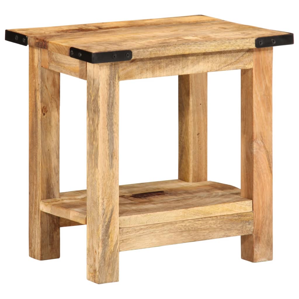 Table d'appoint 40x30x40 cm bois massif de manguier brut - XIOS
