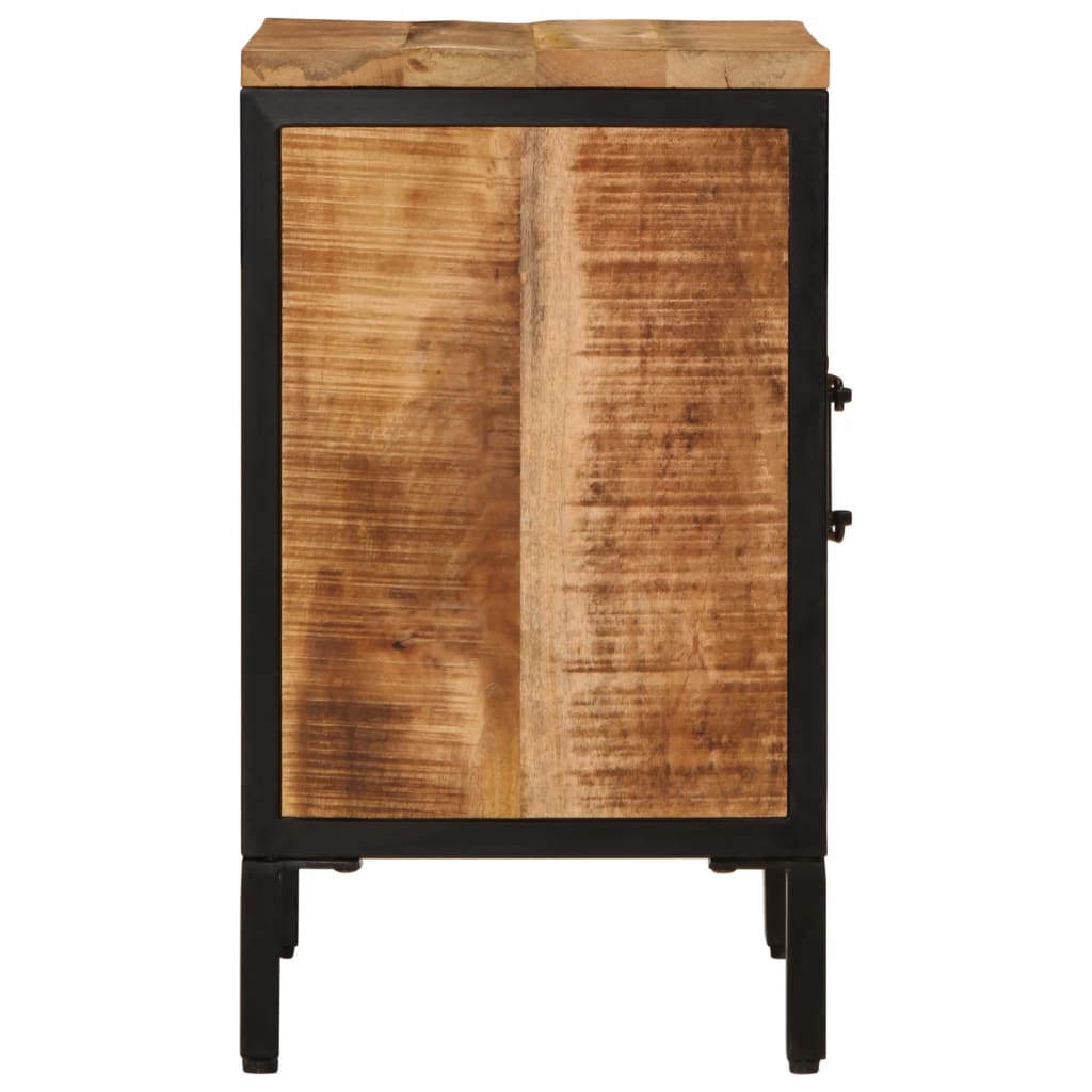 Table de chevet 40x30x52,5 cm bois de manguier massif brut - XIOS