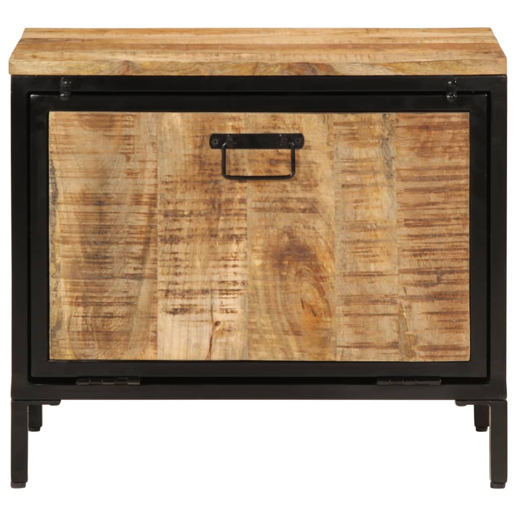 Armoire à chaussures 60x35x53 cm bois de manguier massif brut