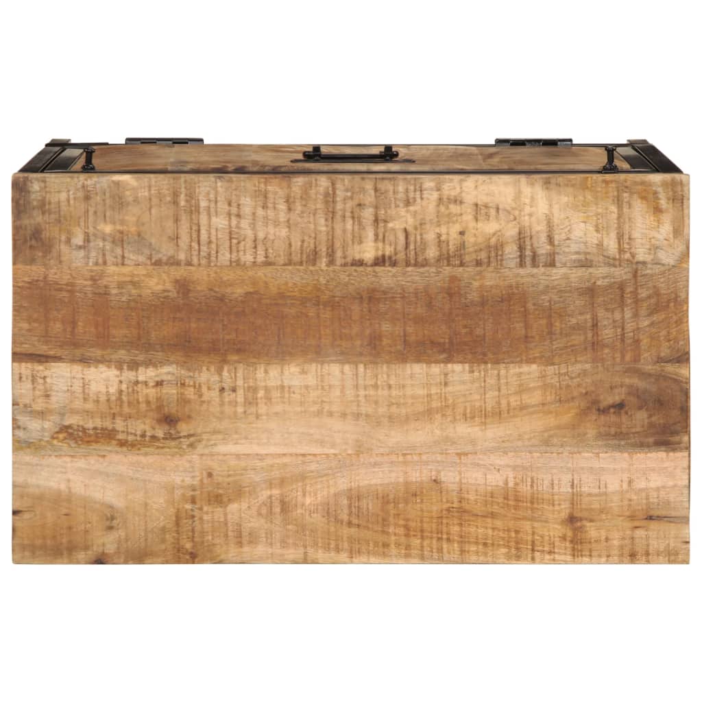 Armoire à chaussures 60x35x53 cm bois de manguier massif brut