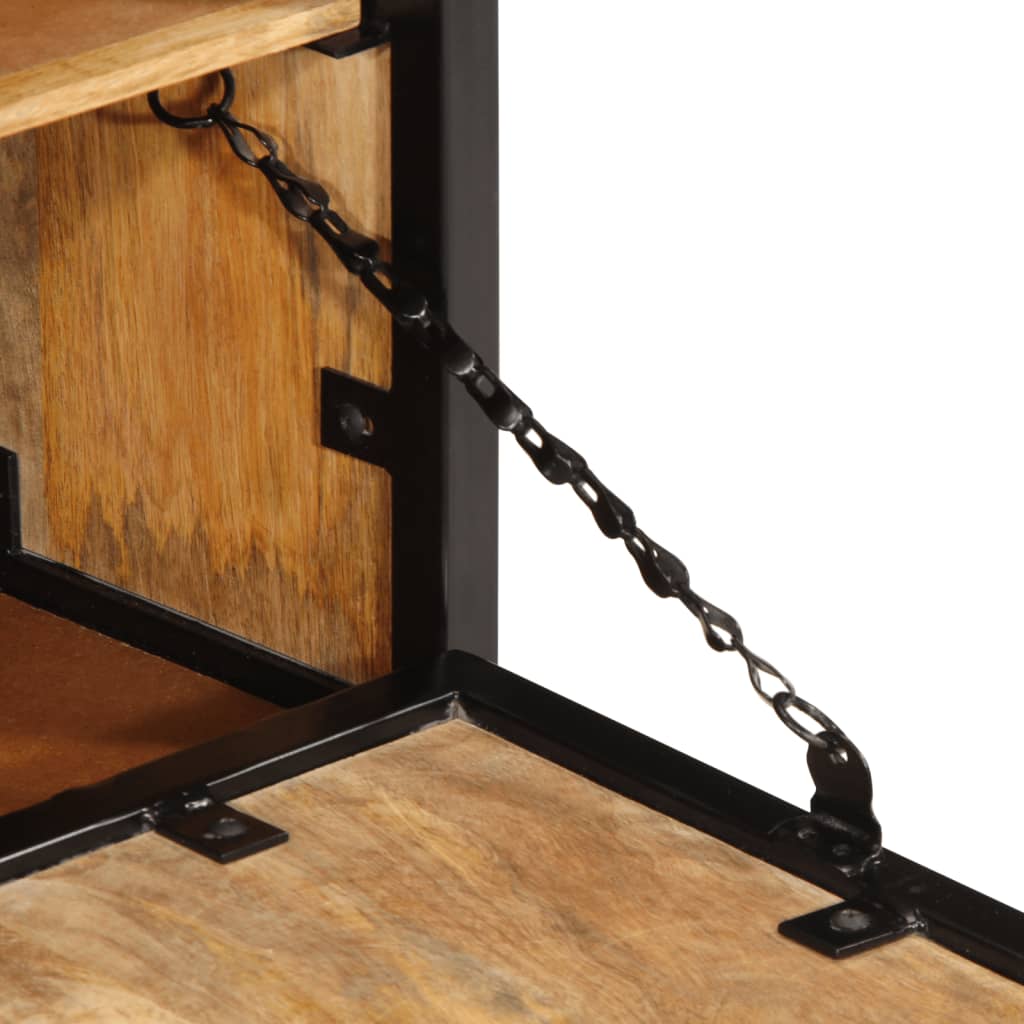Armoire à chaussures 60x35x53 cm bois de manguier massif brut