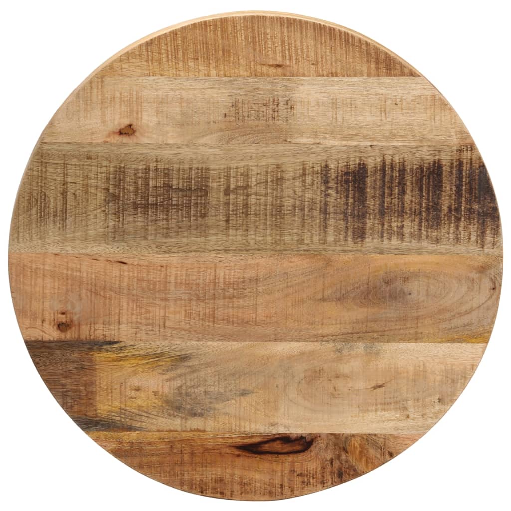 Dessus de table Ø 40x3,8 cm rond bois massif de manguier brut - XIOS