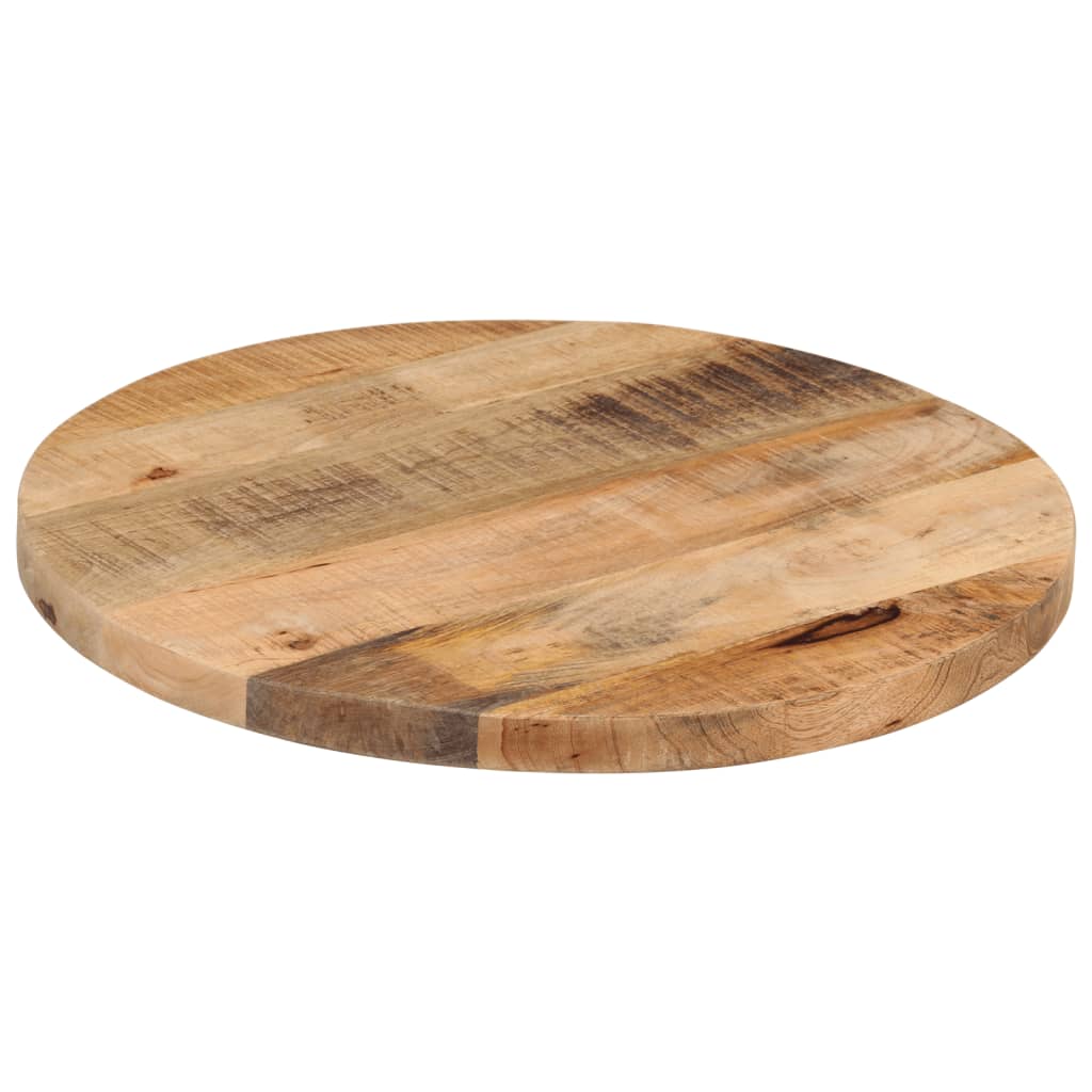 Dessus de table Ø 40x3,8 cm rond bois massif de manguier brut - XIOS