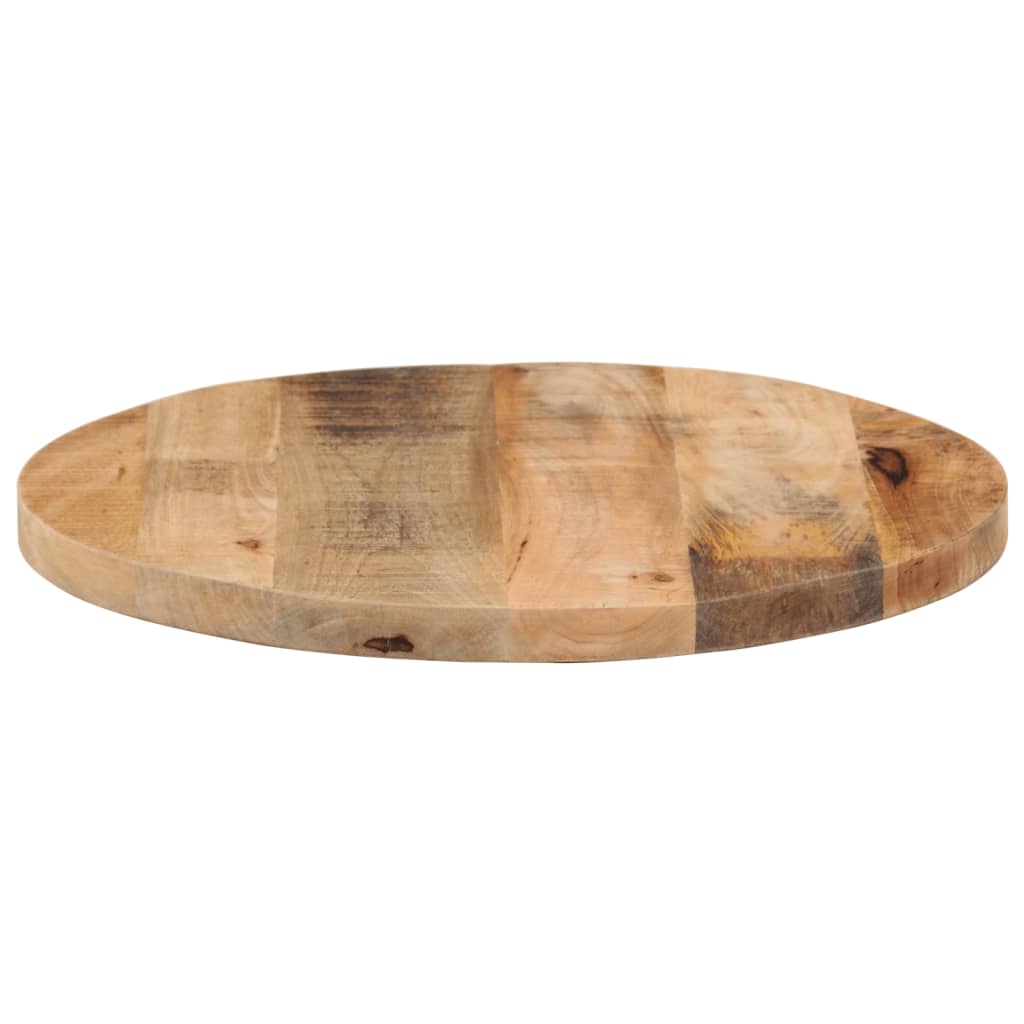 Dessus de table Ø 40x3,8 cm rond bois massif de manguier brut - XIOS