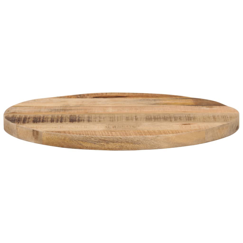 Dessus de table Ø 50x2,5 cm rond bois massif de manguier brut - XIOS
