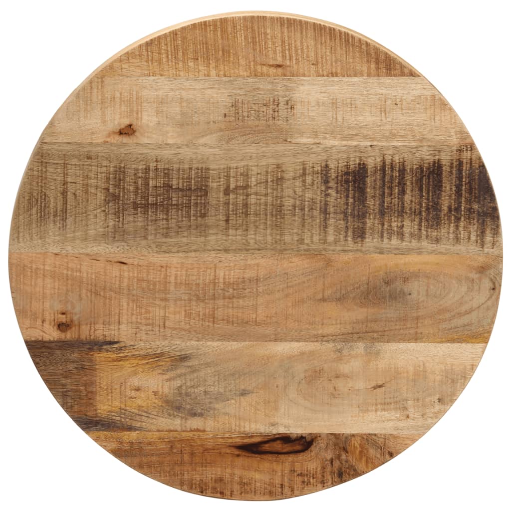 Dessus de table Ø 50x3,8 cm rond bois massif de manguier brut - XIOS