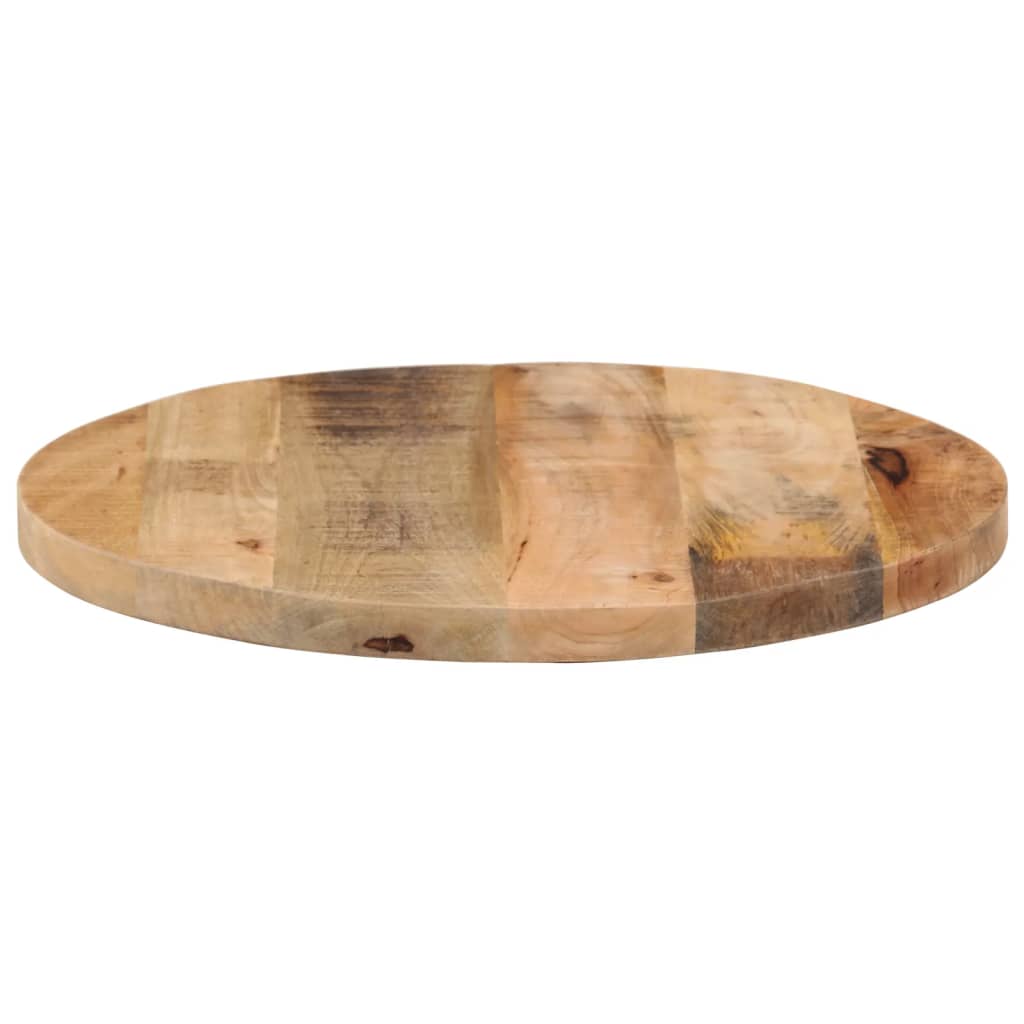 Dessus de table Ø 50x3,8 cm rond bois massif de manguier brut - XIOS