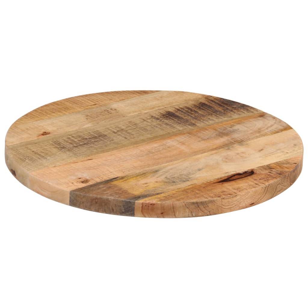 Dessus de table Ø 60x3,8 cm rond bois massif de manguier brut - XIOS