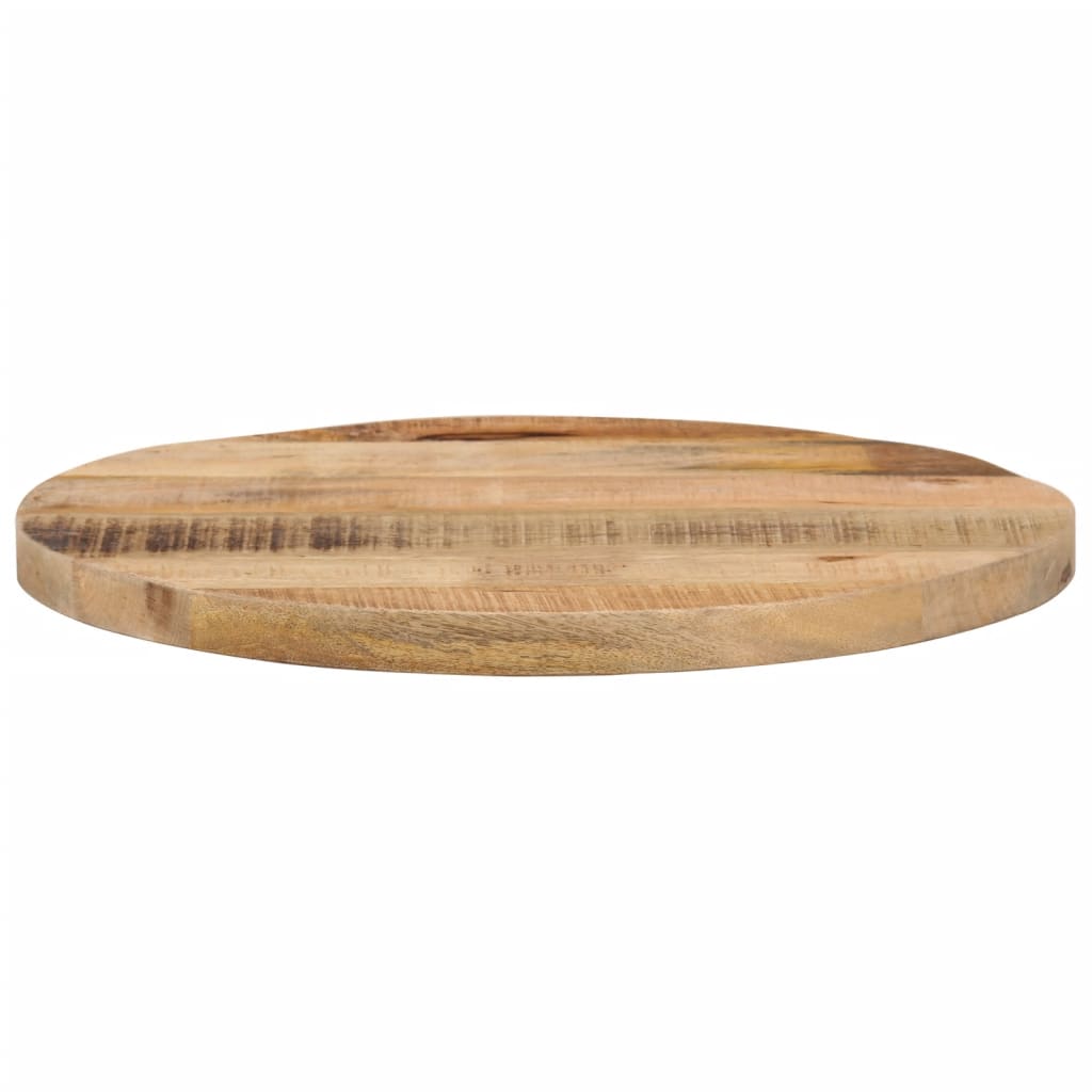 Dessus de table Ø 60x3,8 cm rond bois massif de manguier brut - XIOS