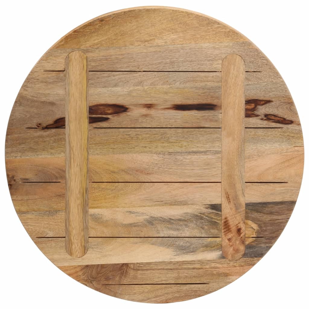 Dessus de table Ø 60x3,8 cm rond bois massif de manguier brut - XIOS