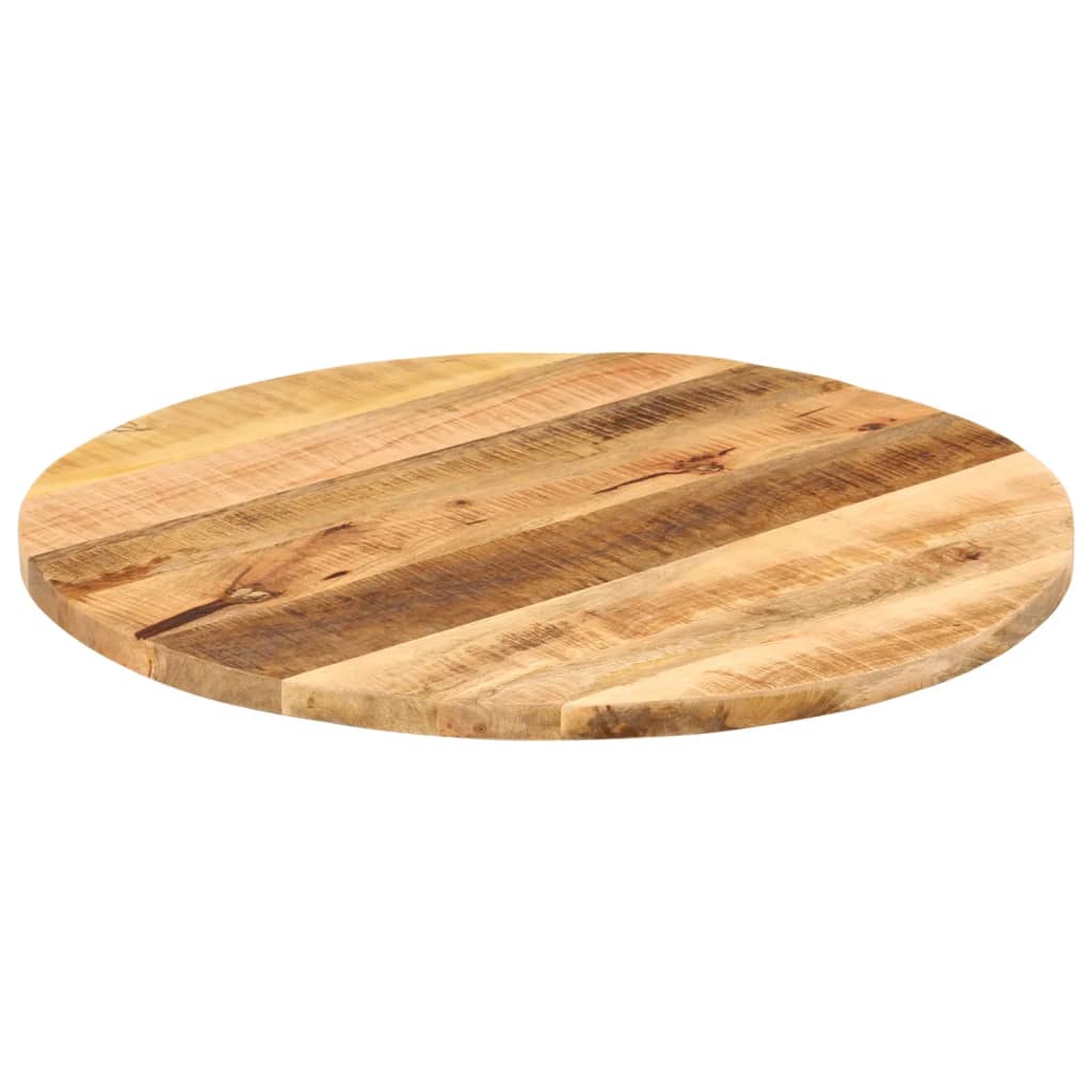 Dessus de table Ø 70x1,5 cm rond bois massif de manguier brut - XIOS