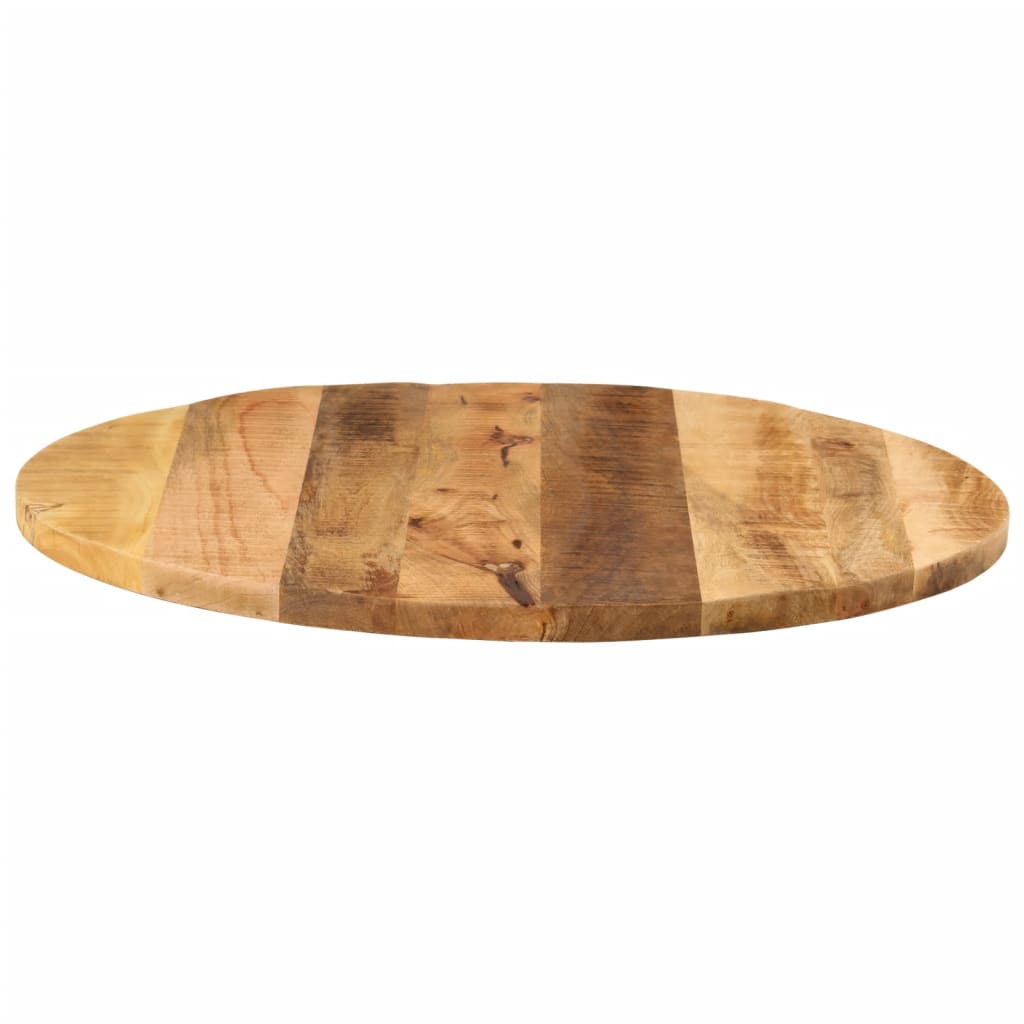 Dessus de table Ø 80x1,5 cm rond bois massif de manguier brut - XIOS