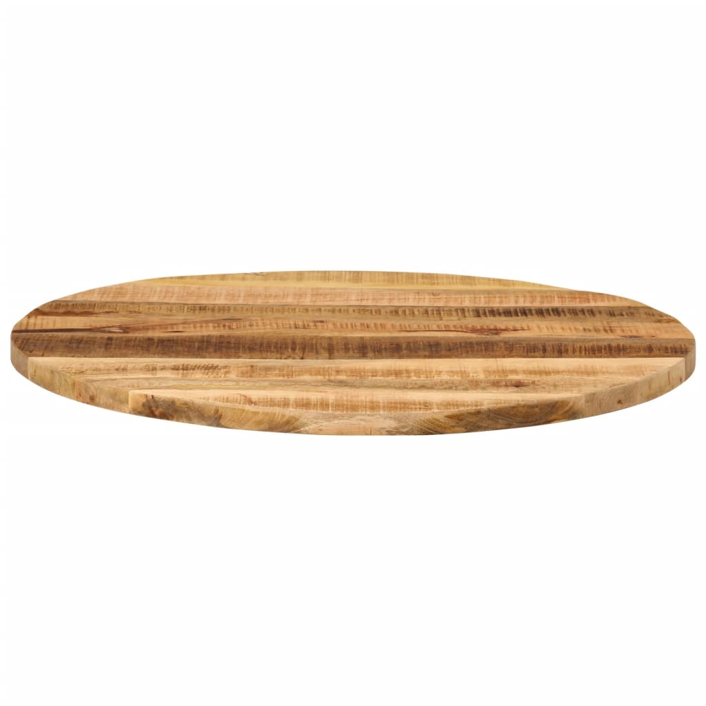 Dessus de table Ø 90x3,8 cm rond bois massif de manguier brut - XIOS
