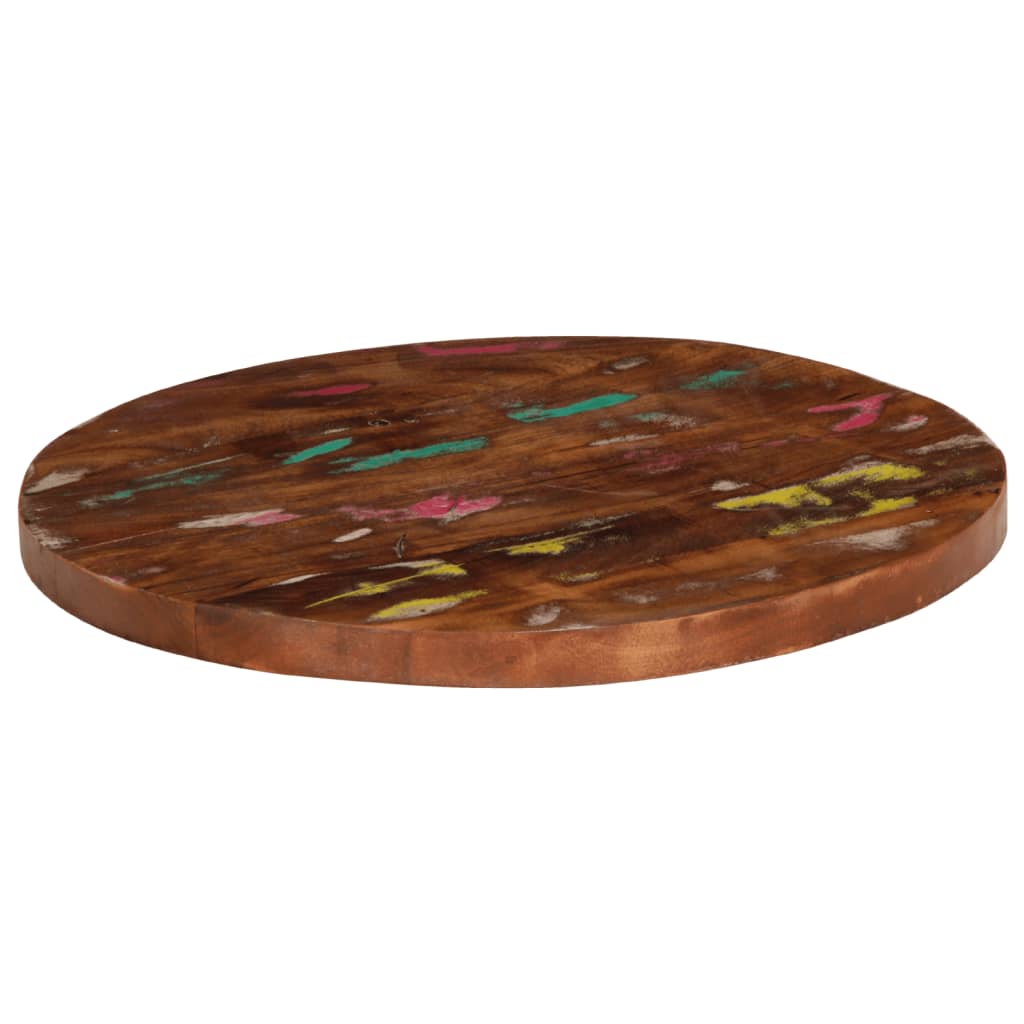 Dessus de table Ø 60x3,8 cm rond bois massif de récupération - XIOS