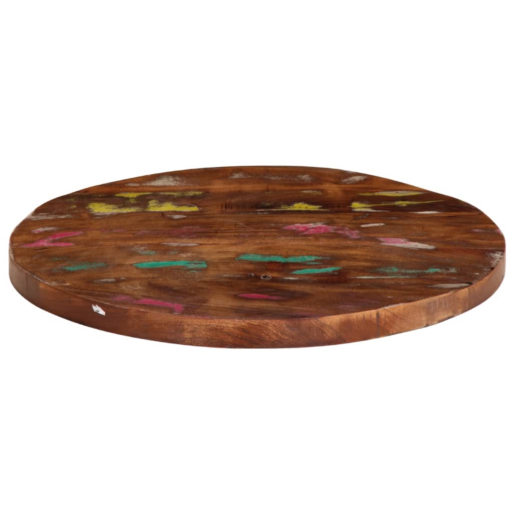 Dessus de table Ø 60x3,8 cm rond bois massif de récupération - XIOS