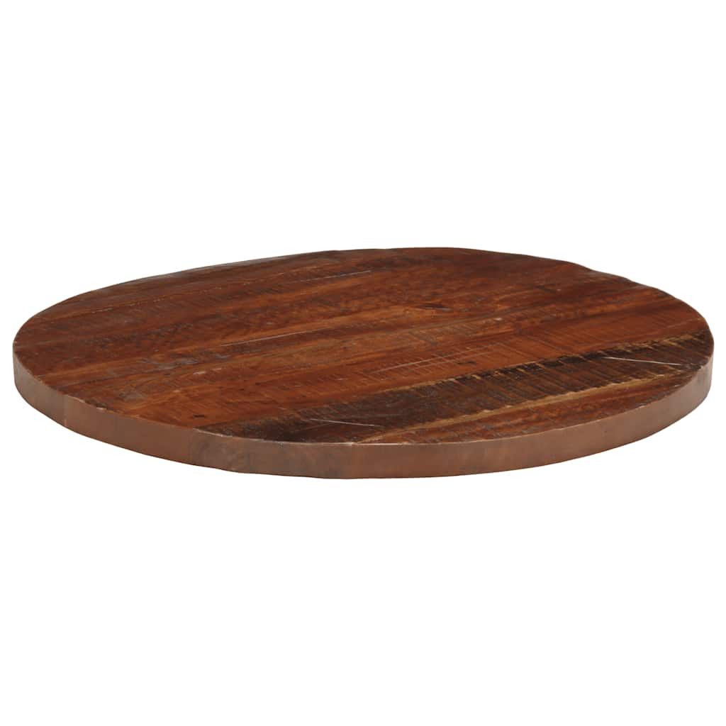 Dessus de table Ø 90x3,8 cm rond bois massif de récupération - XIOS