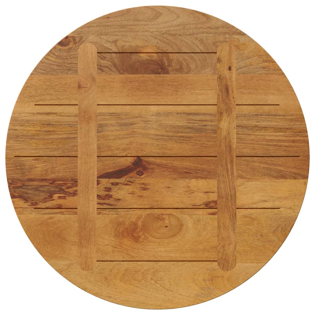 Dessus de table Ø 90x3,8 cm rond bois de manguier massif