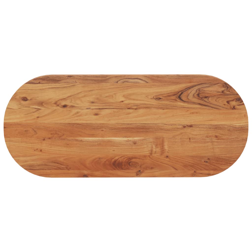 Dessus de table 100x40x3,8 cm ovale bois massif d'acacia - XIOS