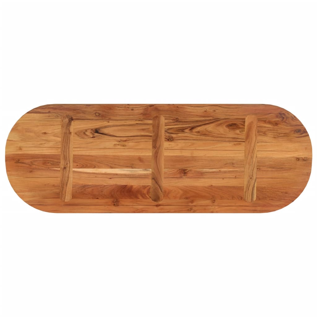 Dessus de table 110x40x3,8 cm ovale bois massif d'acacia - XIOS