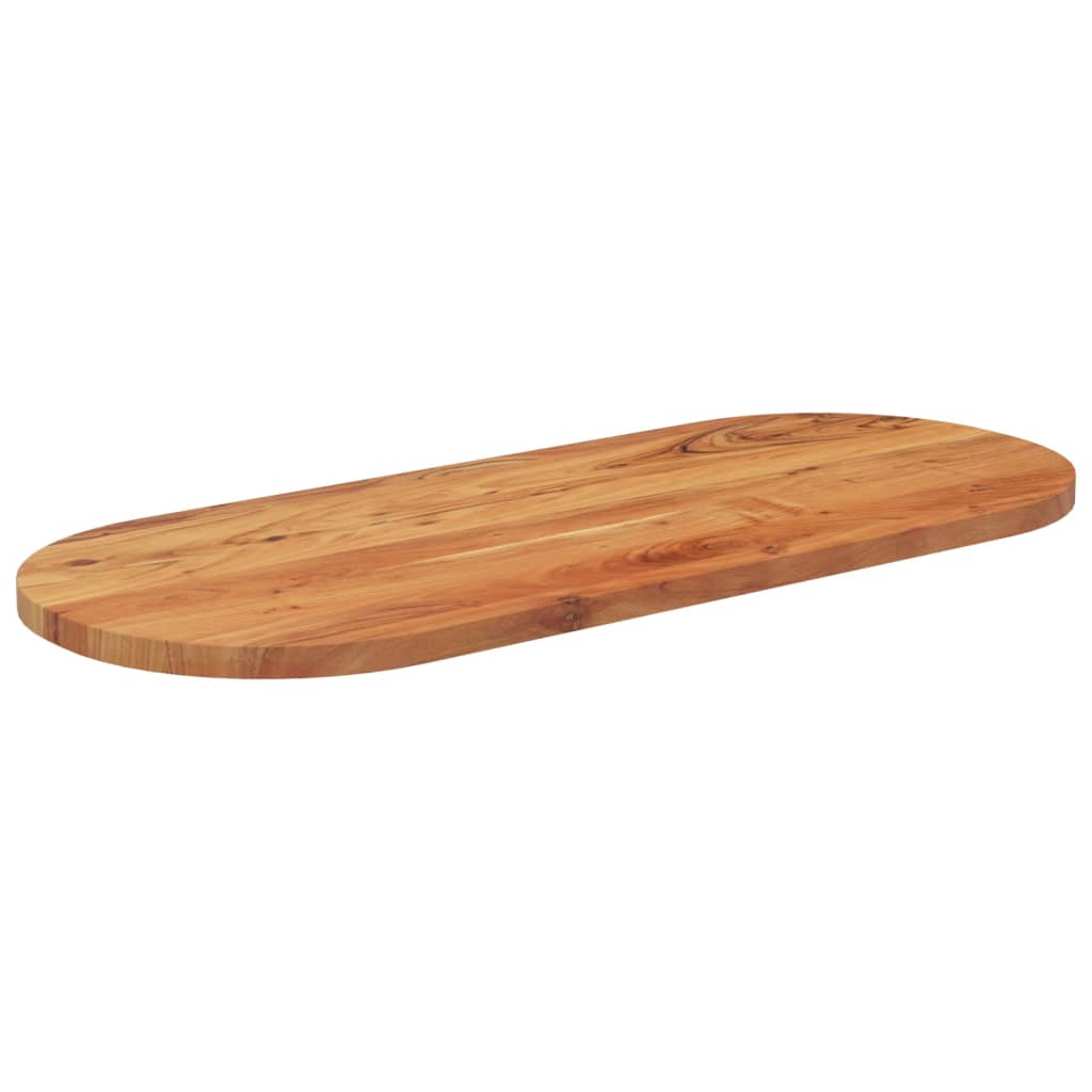 Dessus de table 120x50x3,8 cm ovale bois massif d'acacia - XIOS