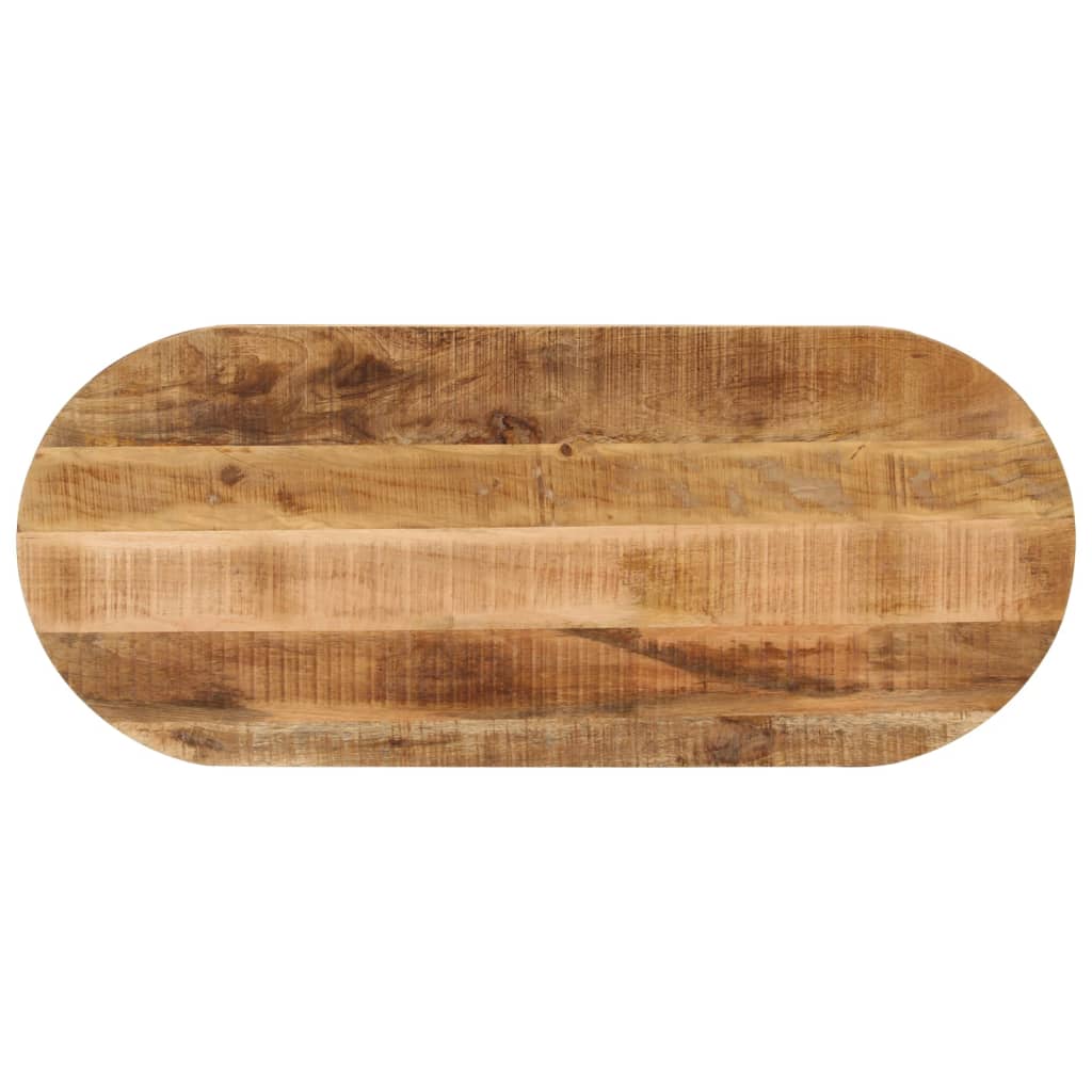 Dessus de table 100x40x3,8cm ovale bois massif de manguier brut - XIOS