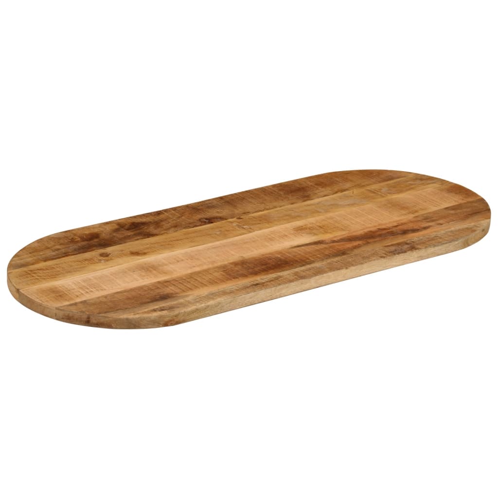 Dessus de table 100x40x3,8cm ovale bois massif de manguier brut - XIOS