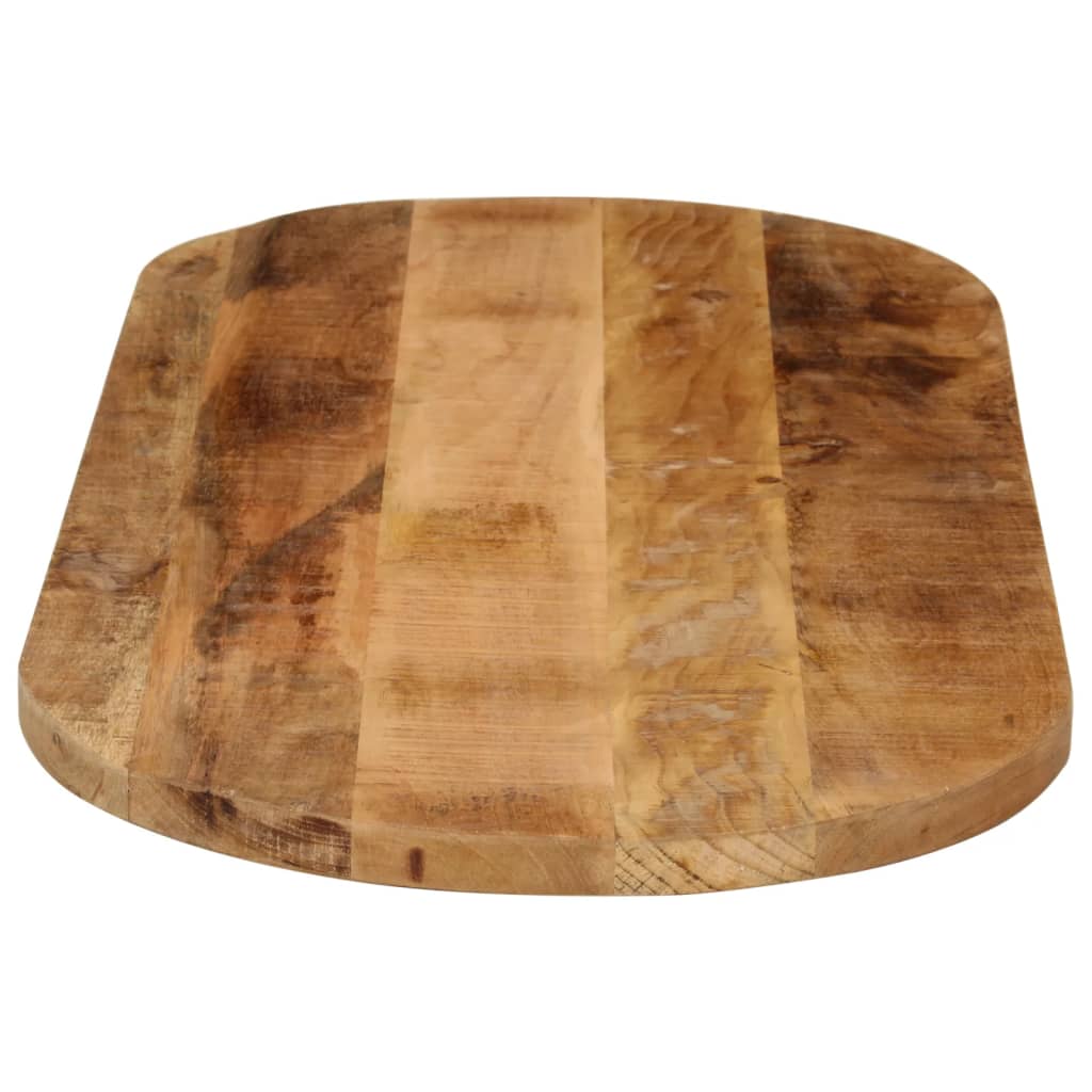 Dessus de table 110x50x3,8cm ovale bois massif de manguier brut - XIOS