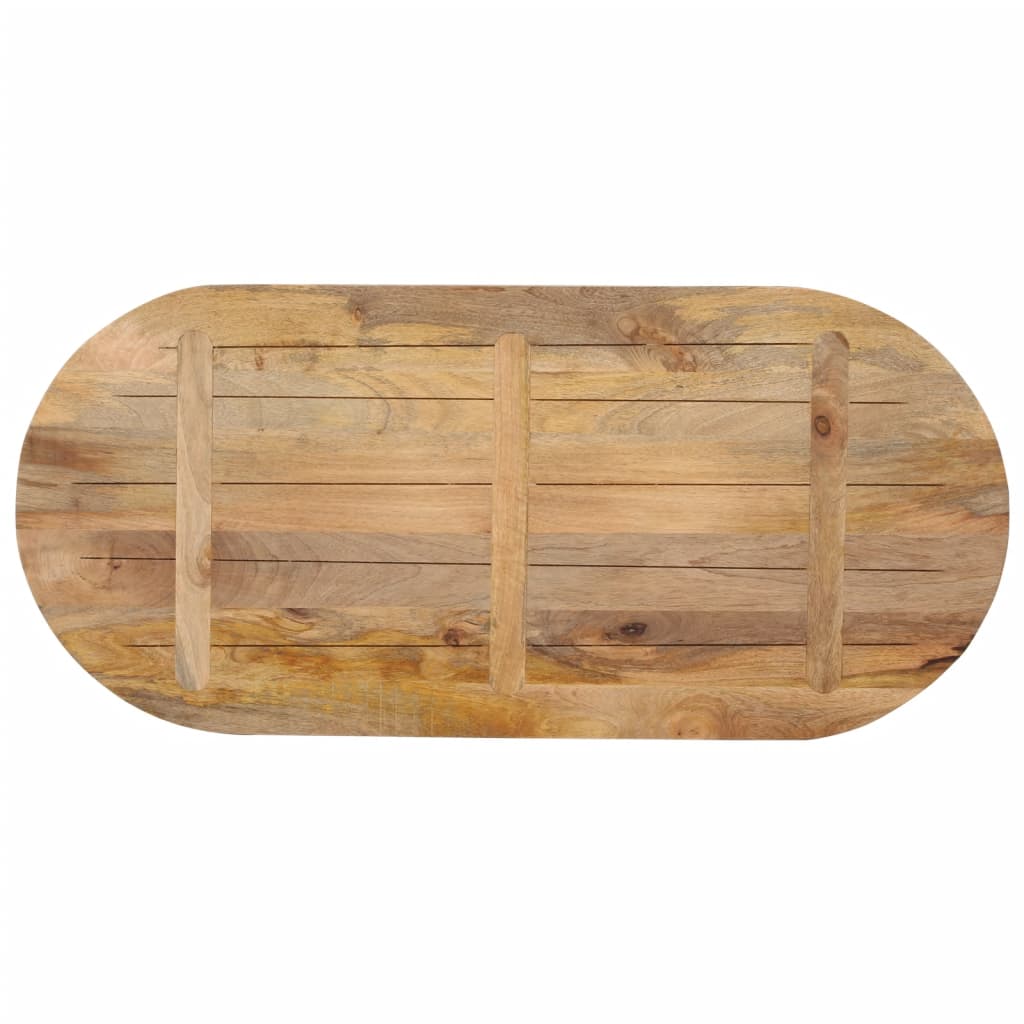 Dessus de table 90x40x3,8 cm ovale bois massif de manguier - XIOS