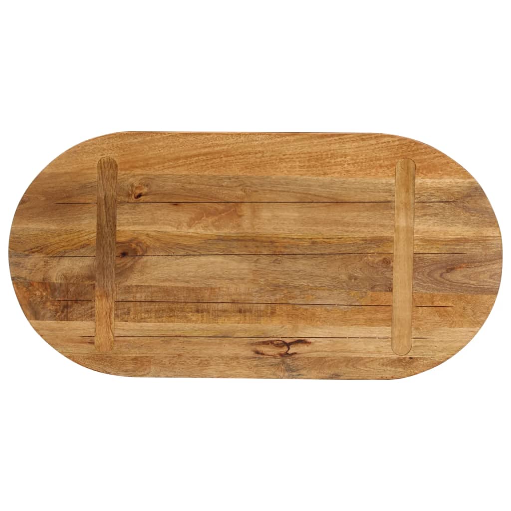 Dessus de table 80x40x3,8 cm ovale bois massif de manguier - XIOS