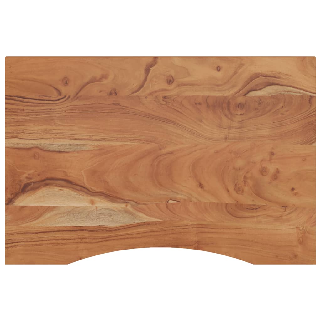 Dessus de bureau 90x60x2,5cm rectangulaire bois massif d'acacia - XIOS