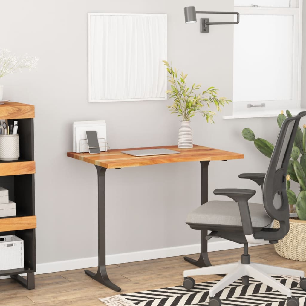 Dessus de bureau 90x60x2,5cm rectangulaire bois massif d'acacia - XIOS