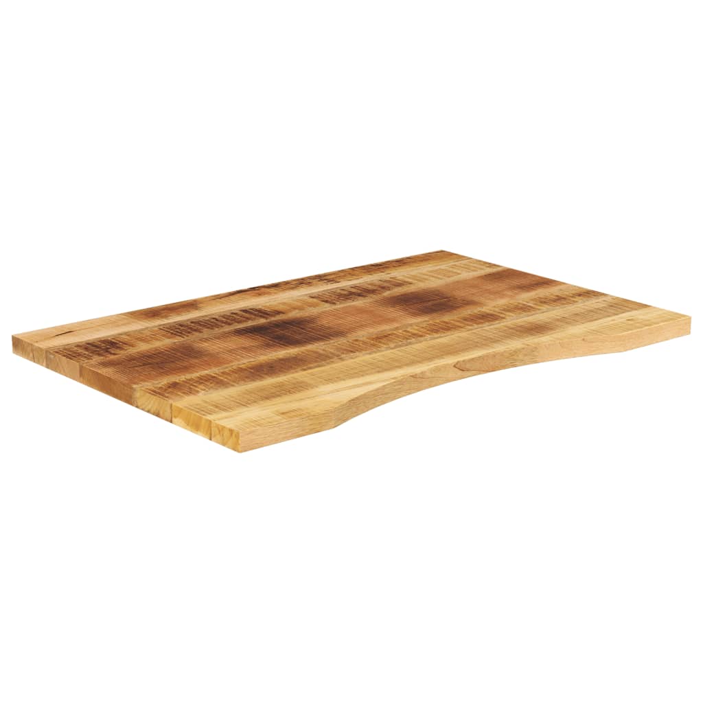 Dessus de bureau avec courbe 90x60x2,5 cm manguier massif brut - XIOS