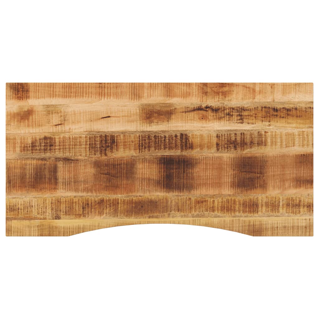Dessus de bureau avec courbe 120x60x2,5 cm manguier massif brut - XIOS