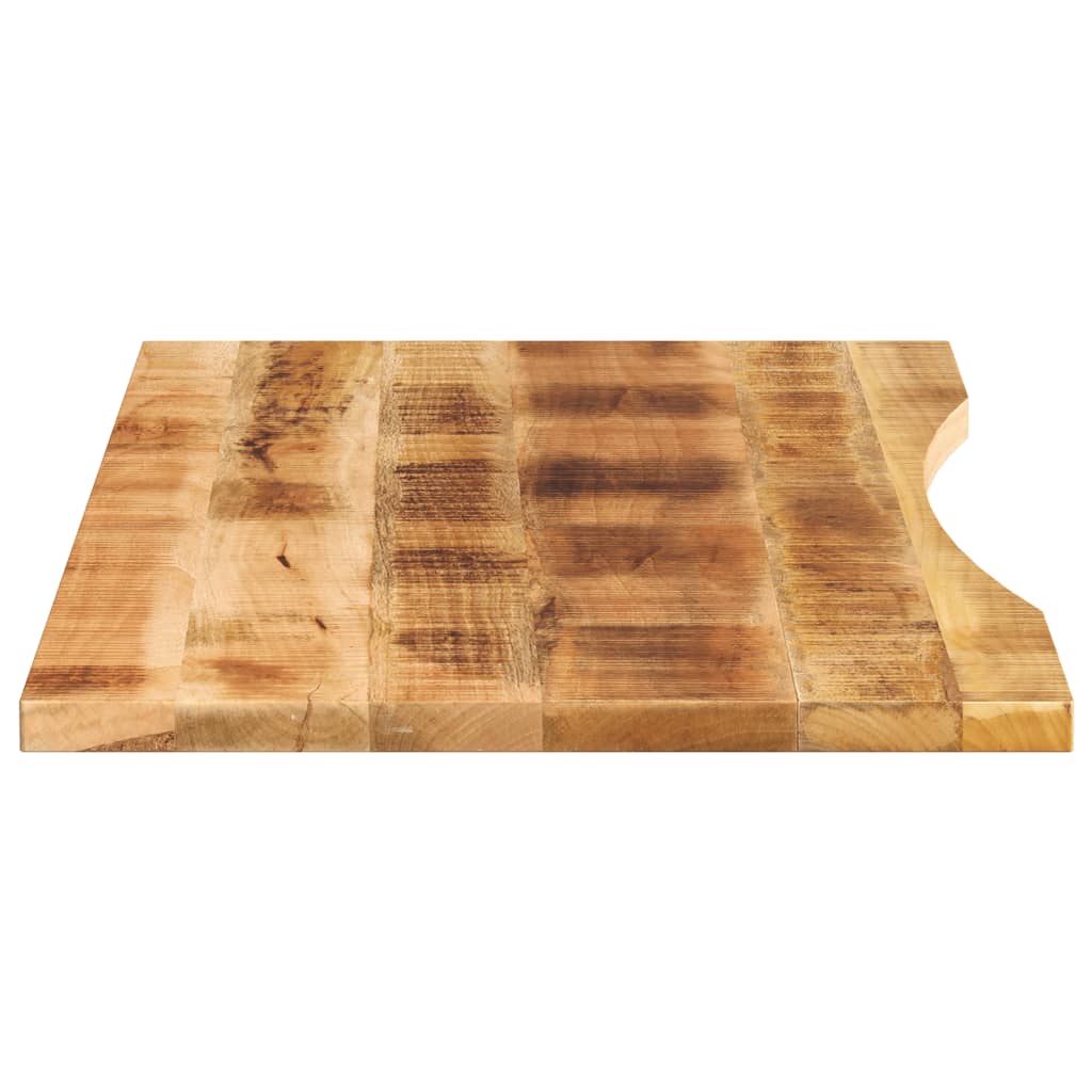 Dessus de bureau avec courbe 120x60x2,5 cm manguier massif brut - XIOS