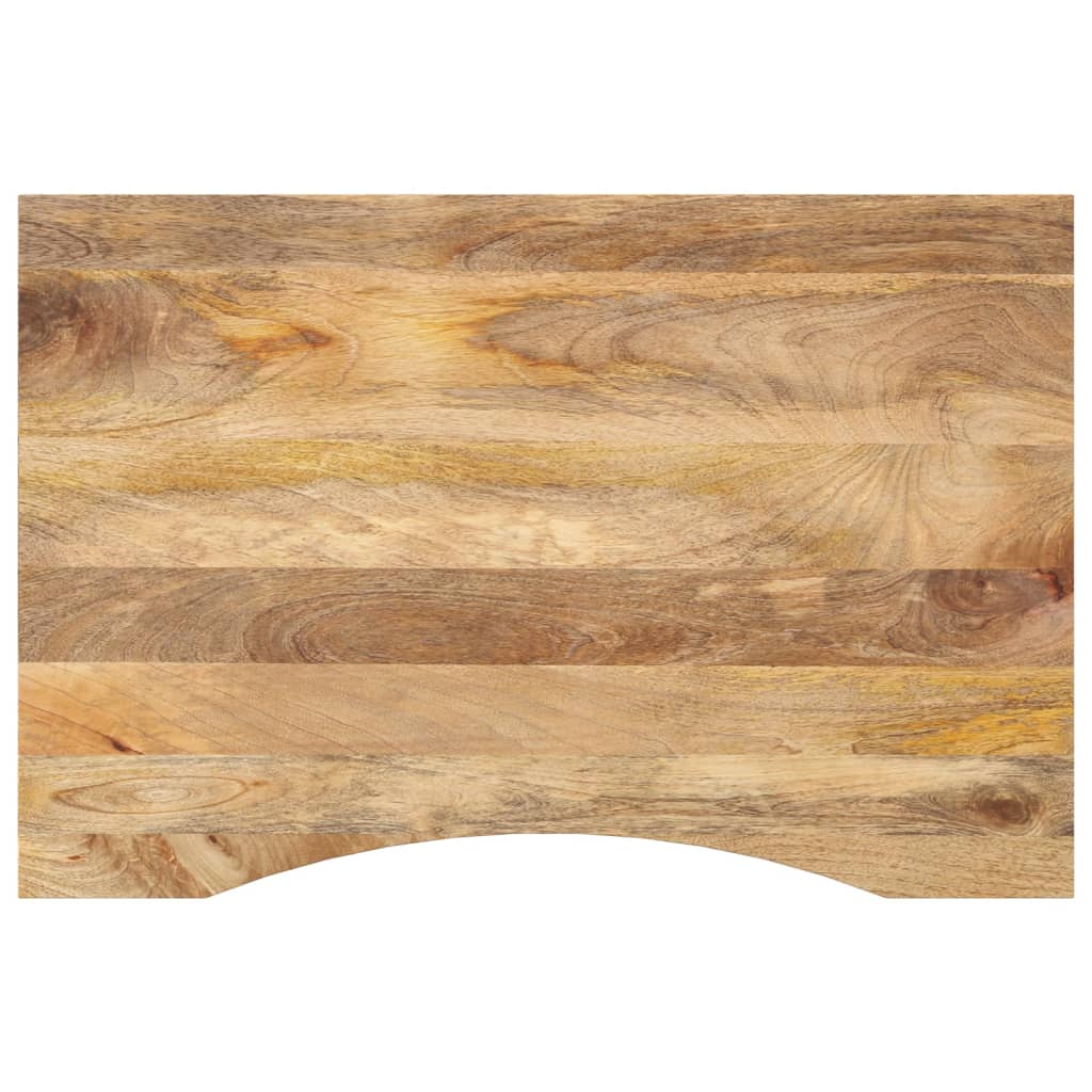 Dessus de bureau avec courbe 100x50x2,5 cm manguier massif brut - XIOS