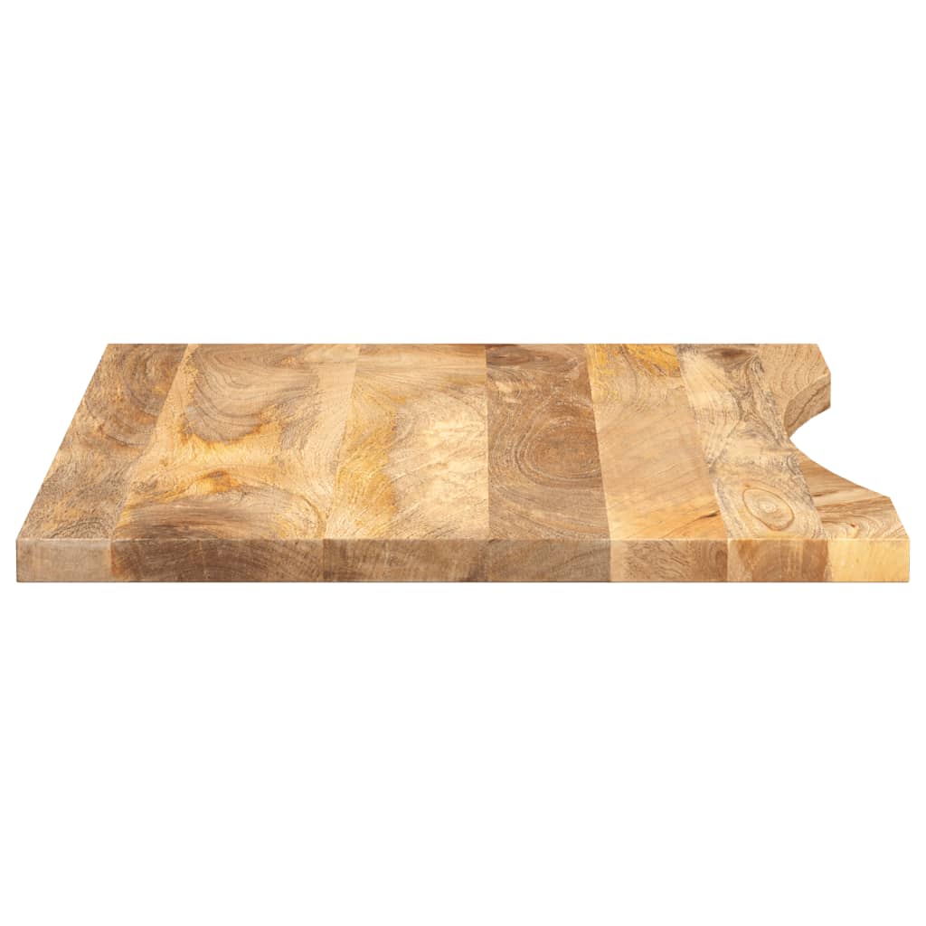 Dessus de bureau avec courbe 100x50x2,5 cm manguier massif brut - XIOS