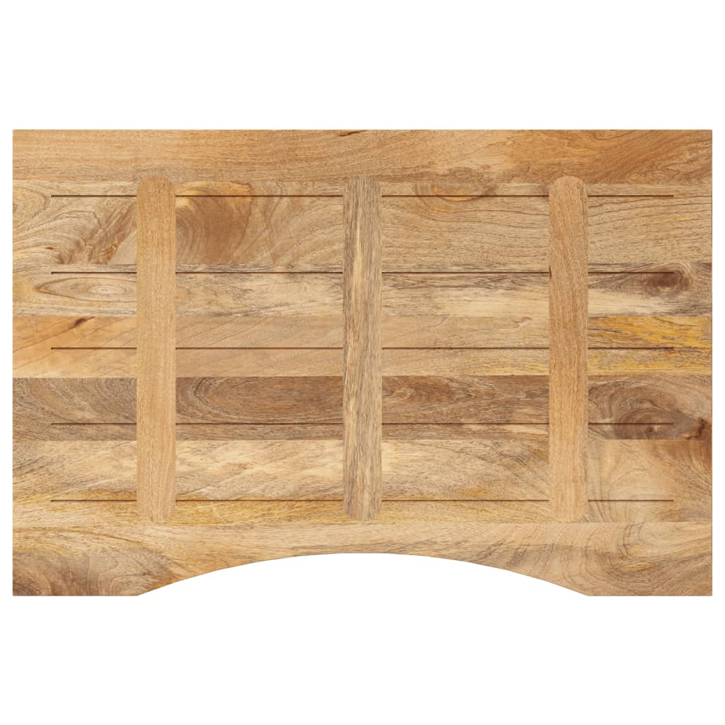 Dessus de bureau avec courbe 100x50x2,5 cm manguier massif brut - XIOS