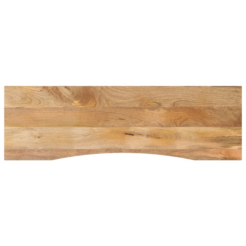 Dessus de bureau avec courbe 160x50x2,5 cm manguier massif brut - XIOS
